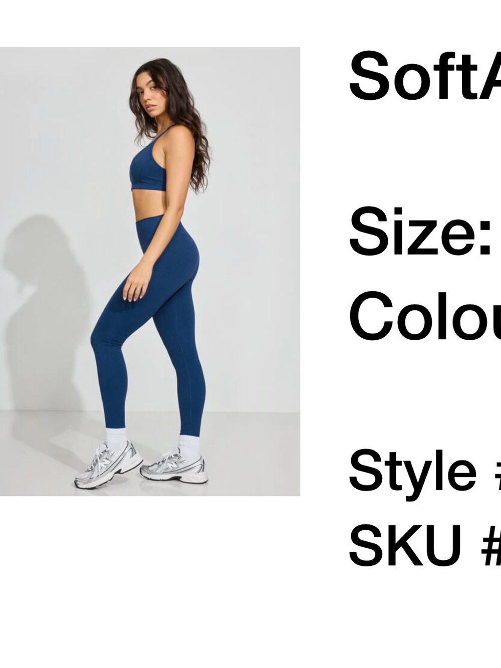 Seamless Navy Blue Active Set - Sports Bra + Leggings